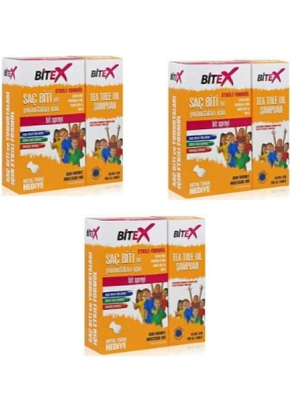 Bit Şampuanı 150 ml Bit Spreyi 100 ml Metal Tarak 3lü