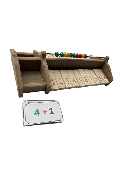 Ahşap Matematik Oyunu, Abaküslü Sayı Öğrenme Seti, 2 Kişilik, Toplama Işlemi Kartları modelleri
