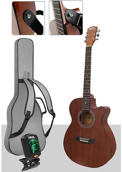 PHX-188ST Ekolayzerli Elektro Akustik Gitar 4/4 Gerçek Ağaç (Stand Gigbag Askı Capo Tuner) fiyatları