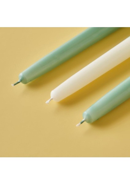 Maison Hill Şamdan 3'lü Mum Yeşil (25X2 Cm) modelleri