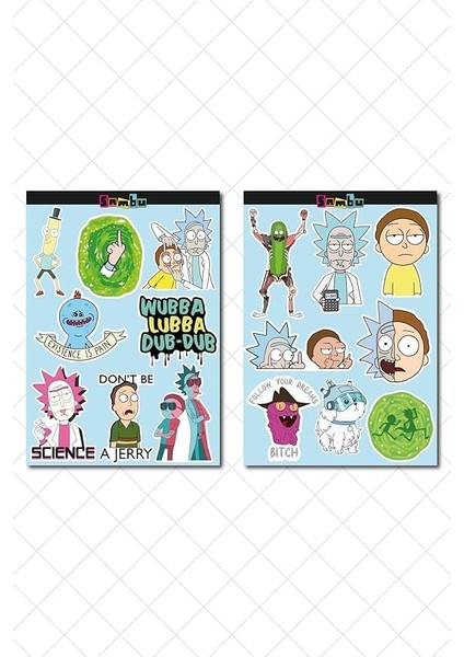 Major Selection Rick And Morty Temalı Sticker Etiket Seti 2 - Laptop Notebook Telefon fiyatları
