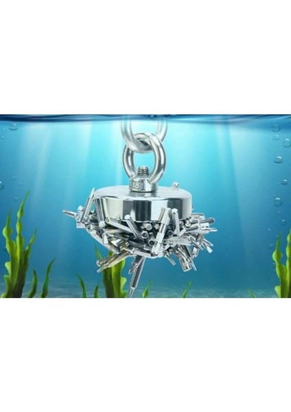 Alt Çap: 4,8 cm Halkalı Neodyum Pot Mıknatıs Fishing Magnet, Kurtarma Mıknatısı Pot 48