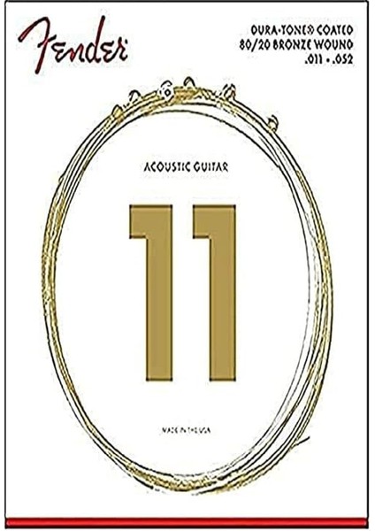 880CL Coated 80/20 Bronze Takım Tel Akustik Gitar Teli 011-052