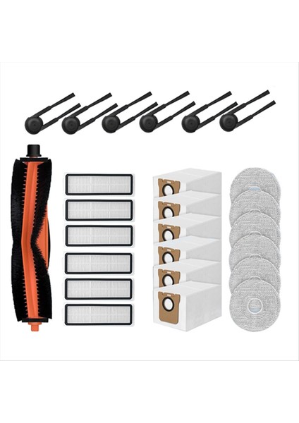 Xiaomi Mijia Robot Vakum 5c OV42CN Yedek Parça Ana Yan Fırça Hepa Filtre Paspas Bezi Toz Torbası Aksesuarları (Yurt Dışından)