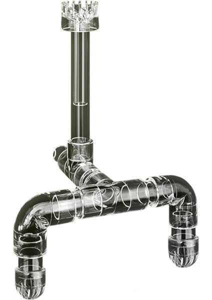 Şeffaf Akvaryum Skimmer Akrilik Zambak Boru Spinsurface Giriş Çıkış Su Tesisi Tank Filtresi Temizleme Balık Tankı B (Yurt Dışından)