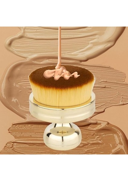 Profesyonel Geniş Pratik Tutma Saplı Gold Büyük Fondöten Yayma Fırçası modelleri