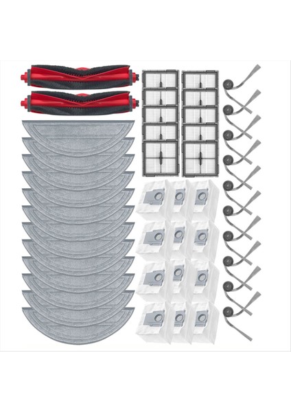 Roborock S8 Pro / S8 Pro Plus Parçaları Ana Yan Fırça Hepa Filtre Paspas Bezi Toz Torbası Aksesuarları Için Fit (Yurt Dışından)