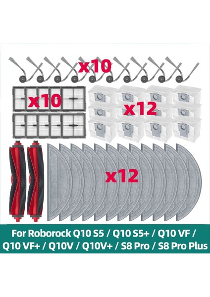 Roborock S8 Pro / S8 Pro Plus Parçaları Ana Yan Fırça Hepa Filtre Paspas Bezi Toz Torbası Aksesuarları Için Fit (Yurt Dışından) fırsatları
