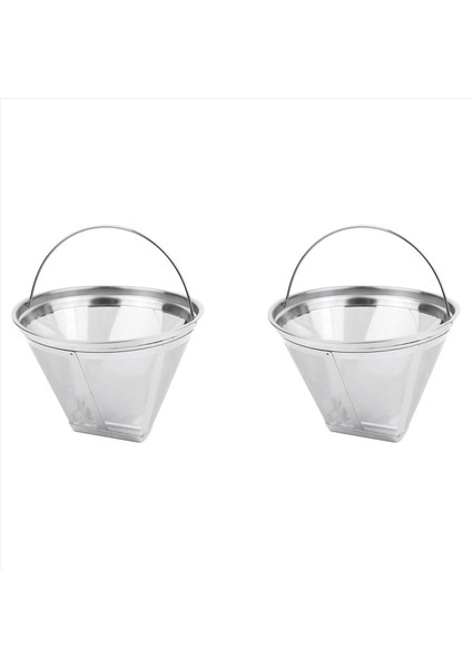 2x Kahve Filtresi Kahve Makinesi Yeniden Kullanılabilir Paslanmaz Çelik 4 Koni Kahve Filtreleri Ninja Kahve Makinesi Aksesuarları (Yurt Dışından)