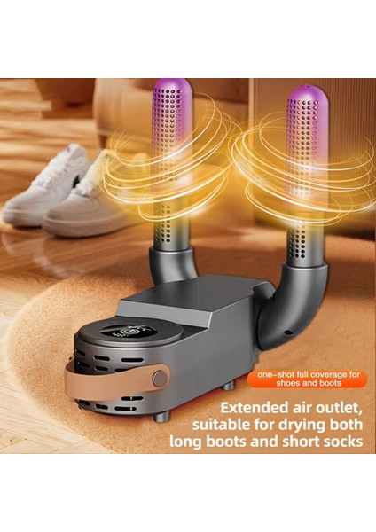 Yeni Gri Akıllı Dokunmatik Ekran Ayakkabı Kurutucu Hızlı Isıtma Sterilizasyon Isıtıcı Çorap Kurutucu Sıcak Hava Koku Gici Nem Alma Cihazı(Abd) (Yurt Dışından) fırsatları