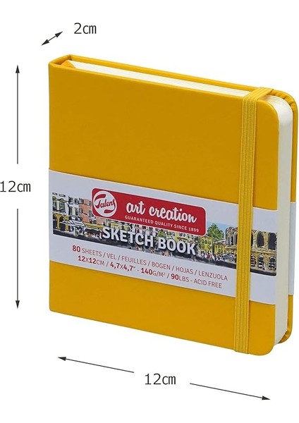 Art Creation Eskiz Defteri, 80 Yaprak, 12 x 12 Cm, Altın Sarısı modelleri
