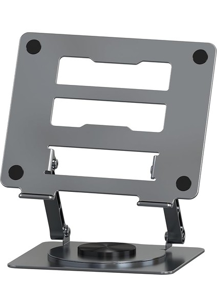 Stant Çelik Standı Ergonomik Bilgisayar Yükseltici Her Açıda Ayarlanabilir Stand Tüm Boyutlarda Notebook Uyumlu Notebook Standı Bilgisayar Stant (Gri - 360)