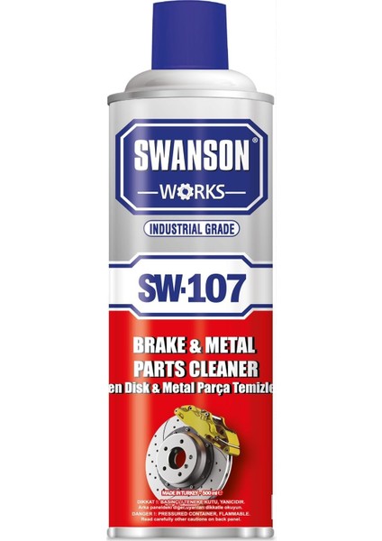 Swanson Works Fren Disk ve Balata Nel Metal Temizleme Sprey 500 ml