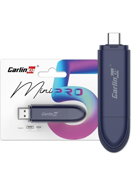 Oem Kablolu Carplay ve Oem Kablolu Android Auto Için Mini Se Pro Kablosuz Adaptör, Ios 10 ve Android 10 ve Üzeri ile Uyumlu, Hızlı Bağlantı, Gecikme Yok - Koyu Mavi