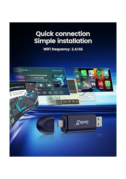 Oem Kablolu Carplay ve Oem Kablolu Android Auto Için Mini Se Pro Kablosuz Adaptör, Ios 10 ve Android 10 ve Üzeri ile Uyumlu, Hızlı Bağlantı, Gecikme Yok - Koyu Mavi fırsatları