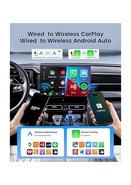 Oem Kablolu Carplay ve Oem Kablolu Android Auto Için Mini Se Pro Kablosuz Adaptör, Ios 10 ve Android 10 ve Üzeri ile Uyumlu, Hızlı Bağlantı, Gecikme Yok - Koyu Mavi indirimleri