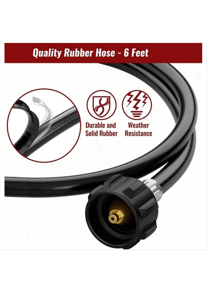 Bay Isıtıcı Buddy Taşınabilir Buddy ve Weber Q Coleman Izgara Için 6ft Propan Adaptör Hortumlu Propan Yakıt Filtresi (Yurt Dışından) fırsatları