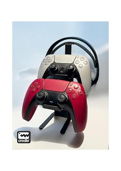 Monte Edilebilen Masaüstü Metal Siyah Gaming Ps4 Ps5 Xbox Joystick Controller Tutucu ve Kulaklık Stand fiyatları