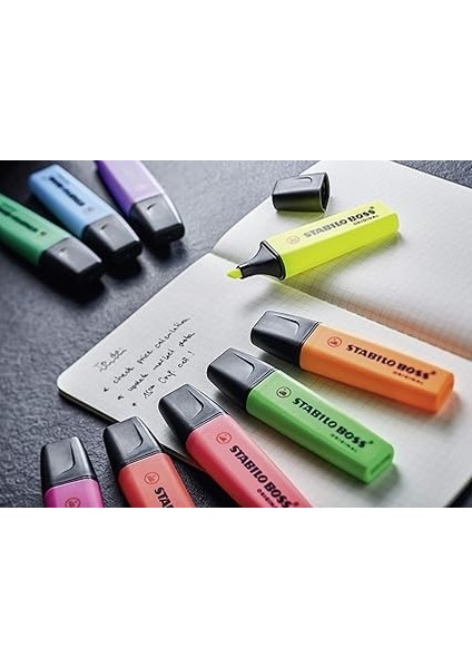 70/40 Boss Original Marker Işaretleme Kalemi, 2 mm ve 5 mm Uç, Pembe modelleri