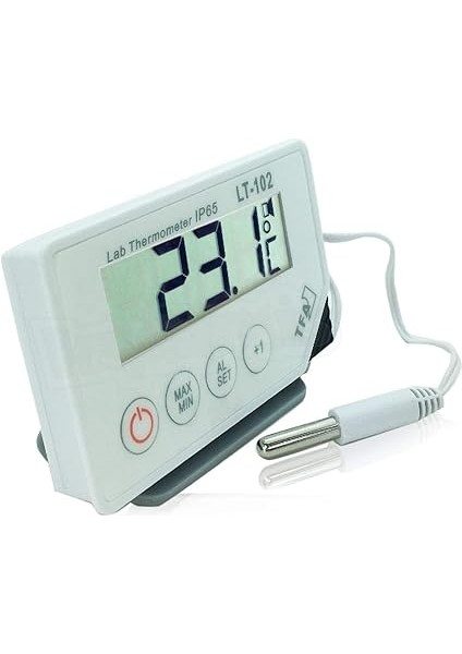 30.1034 Dijital Alarmlı IP65 Su Geçirmez Termometre, Beyaz fiyatları