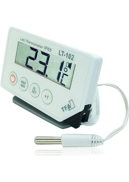 30.1034 Dijital Alarmlı IP65 Su Geçirmez Termometre, Beyaz modelleri