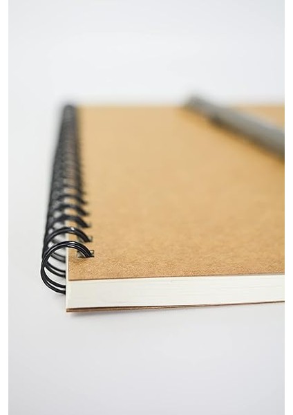 Tanıtım 2'li Çizgisiz Not Defter, A5 Boyut (15X21 Cm), 60 Yaprak Planlama, Siyah ve Kraft Kapaklar, Ofis Için Ideal modelleri