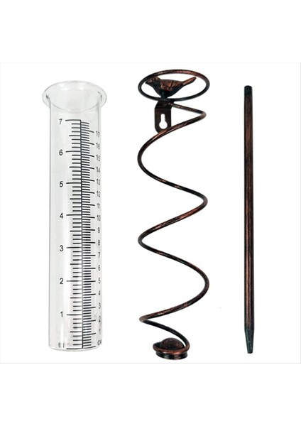 7l Kapasite Cam Spiral Yağmur Göstergesi Dökme Demir Kuş Asma Yağmur Göstergesi Metal Çerçeveli Bahçe Yağmur Suyu Ölçer (Yurt Dışından) fiyatları