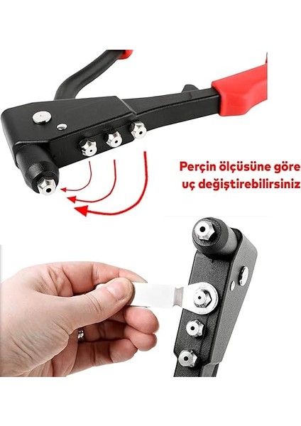 Emg Perçin Tabancası Profesyonel Pop Çelik Perçin Tabancası 24 cm fırsatları