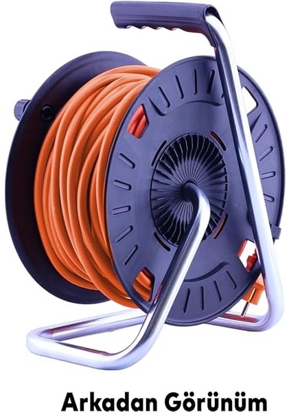 IP44 Plastik Makaralı Kapaklı 4 Prizli Uzatma Kablosu 3x2.5 mm 30 Metre Cca Kablo fırsatları