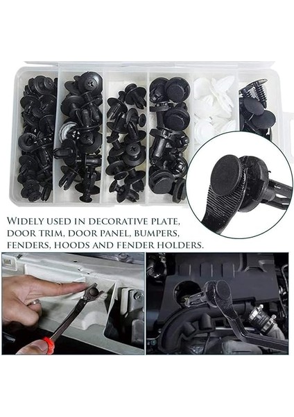100 Adet Araba Gövde Trim Klipsleri, Araba Tutucu Klipsleri, Evrensel Oto Klipsleri Perçin Kesme Kelepçesi, Araba Kapısı Tampon Tutucu Klipsler Astar Sızdırmazlık Şeridi Sabit Klipsler modelleri