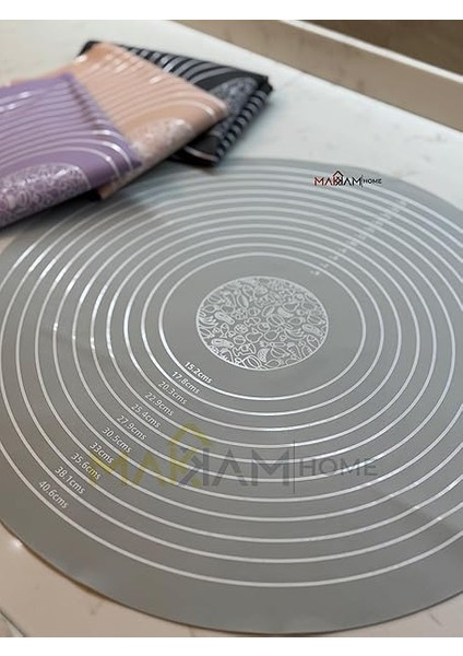 Home | Silikon Pişirme Pasta Mat Seti, Ölçülerle Hamur Açma Seti Silikon Yapışmaz Mat, Pasta, Kabuk, Kurabiye, Ekmek, Hamur Işleri, Makarna Için Mutfak Tezgah Matı Yuvarlak, Ölçülü (Gri) fırsatları