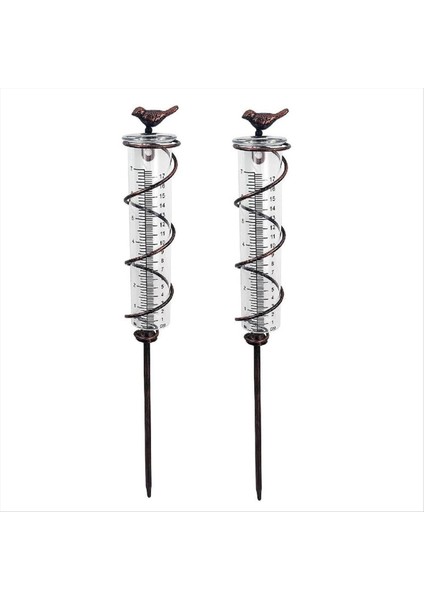 7l Kapasite Cam Spiral Yağmur Göstergesi Dökme Demir Kuş Asma Yağmur Göstergesi Metal Çerçeveli Bahçe Yağmur Suyu Ölçer (Yurt Dışından) modelleri