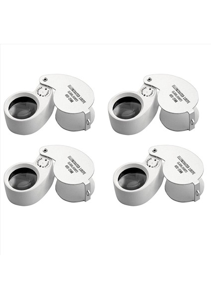 4x Kuyumcular Lens Cam Loupe 40X 25MM Göz Büyüteç 2 Leds Işıkları (Yurt Dışından)