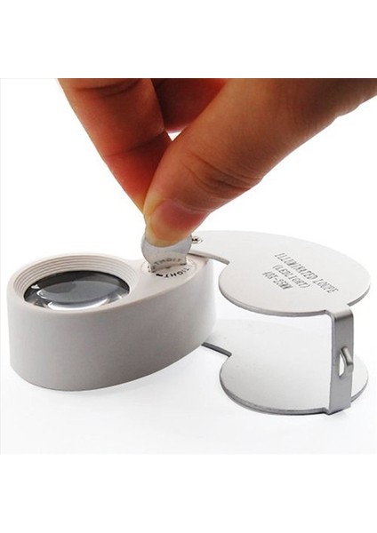 4x Kuyumcular Lens Cam Loupe 40X 25MM Göz Büyüteç 2 Leds Işıkları (Yurt Dışından) fırsatları