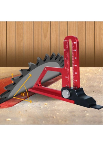 0-60MM Ayarlanabilir Tablo Testere Derinlik Göstergesi Alüminyum Alaşım Ölçüm Göstergesi Bıçak Yönlendirici Bitleri Yükseklik (Yurt Dışından) indirimleri