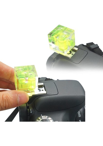 Ruh Seviyesi Sıcak Ayakkabı Kamera Seviye 3 Eksen Kabarcık Canon Nikon Olympus Pentax Dijital ve Film Kameraları Için Ruh Seviyesi (Yurt Dışından) modelleri