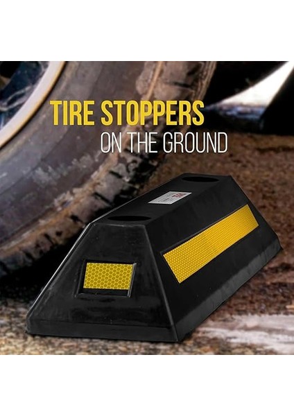 Araba Tekerlek Takozu, Karavan Takozu, Tekerlek Durdurucu, Park Güvenliği Için. 2 Adet Ağır Hizmet Tipi Lastik Araç Durdurucu, Otomobil, Kamyonet, Kamyon, Otobüs, Römork, Karavan, Forklift, Park indirimleri