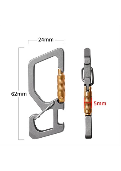 Taşınabilir Titanyumlar Şişe Açıcı Açık Hızlı Hızlı Serbest Bırakma Karabin Klip Edc Araçı (Yurt Dışından) indirimleri