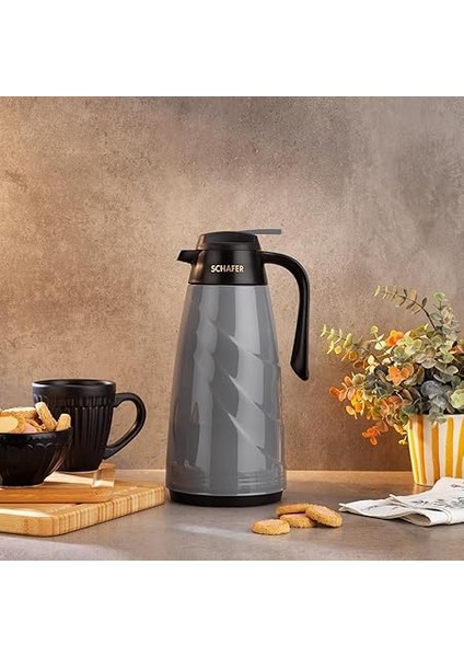 Kitchenhouse Mimoza 1,5 L Cam Termos-Gri fiyatları