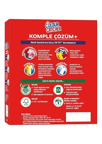 Colour Catcher Renk Koruyucu 10'lu Mendil (1 x 10 Adet) fiyatları