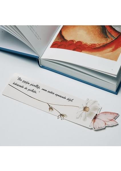 Renkli Kelebek Figürlü Motto Mesajlı Kitap Ayracı modelleri