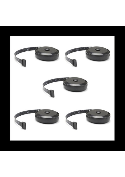 Vücut Bezi Ölçüm Bandı Için Vücut Ölçüm Bandı Için 5x Bant Ölçütü (Geri Çekilebilir Çift Taraflı Siyah) (Yurt Dışından)