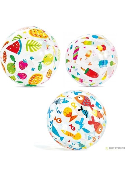 Şeffaf Sevimli Desenli Top 51 cm