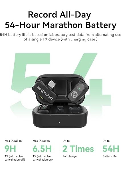 Lark A1 Kablosuz Mini Mikrofon, iPhone 15/16 ve Android Için, 48 Khz/24 Bit, 3 Seviyeli Akıllı Gürültü Engelleyici, Youtube, Podcast, Vlog Için Mikrofon (Siyah, 2tx + Usb-C Rx + Şarj Kılıfı) fırsatları