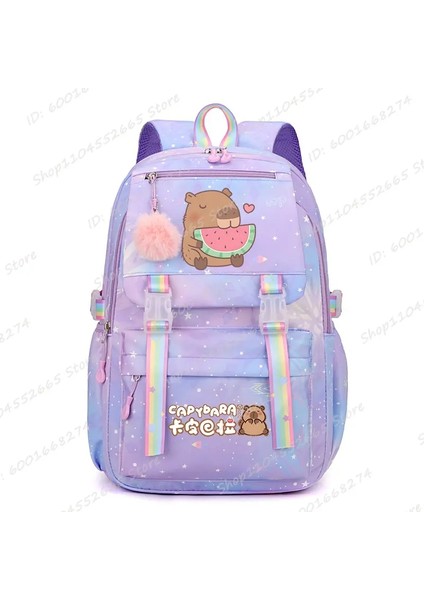 Capya Karpuz Grafik Baskı Okul Çantaları Sevimli Karikatür Çocuklar Sırt Çantası Kızlar Erkek Okul Sırt Çantası Capya Aşıklar Çantalar Renk: Mor (Yurt Dışından)