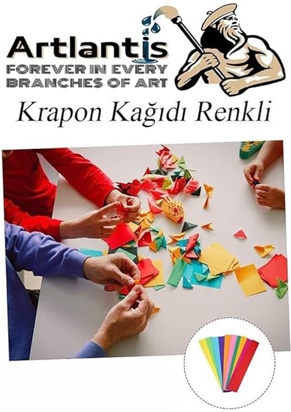 Fosforlu Krapon Kağıdı 5 Renk 50X200 cm 1 Paket Grapon Kağıdı Karışık Renkli 5'li Okul Sınıf Kreş indirimleri