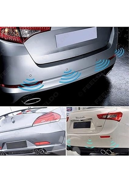 Park Sensörü Siyah, 4 Sensörlü Arka, Sesli Uyarı, Orjinal Lens Görünümlü, Siyah modelleri