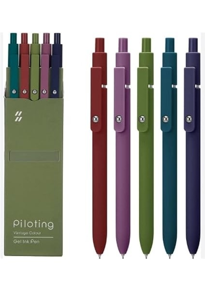 Mavi Mürekkepli Tükenmez Piloting Jel Kalem 5li Vintage Renk Mavi Mürekkep Jel Kalem fiyatları
