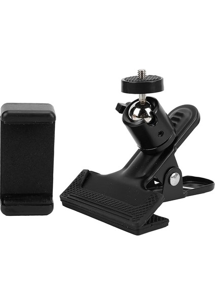 Guitar Bass Ukulele Headstock Cell Phone Holder, Metal Guitar Bass Phone Holder Live Broadcast Bracket Ukulele Headstock Phone Clip For Close Up Home Music Recording