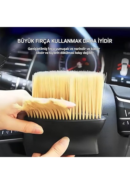 Oto Fırçası, Klima ve Torpido Temizlik Aleti, Araç Içi Derinlemesine Temizlik Güçlü Kıl Yapısı fiyatları